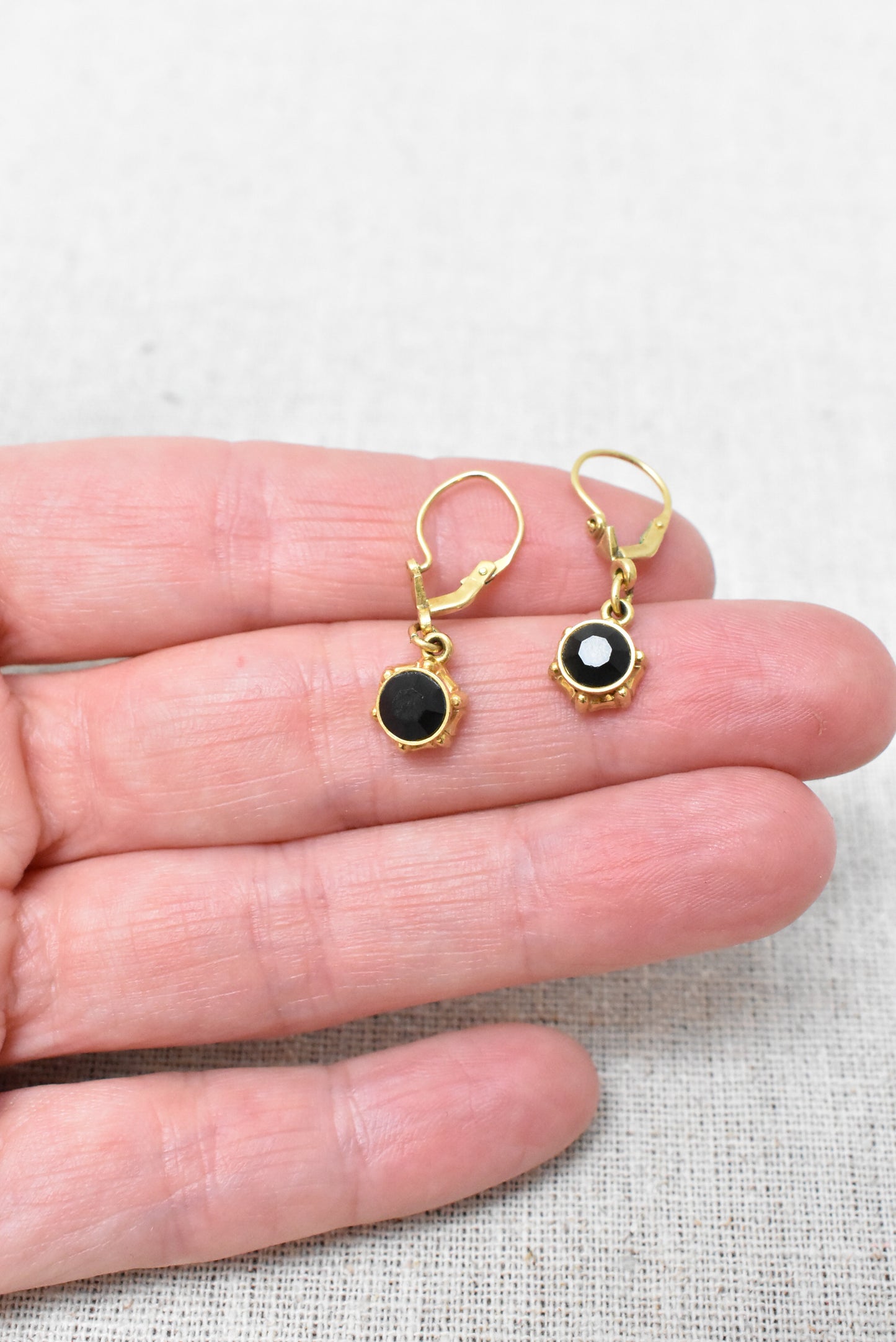 Gold drop earrings