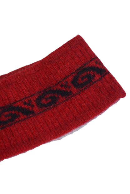 Red possum merino headband