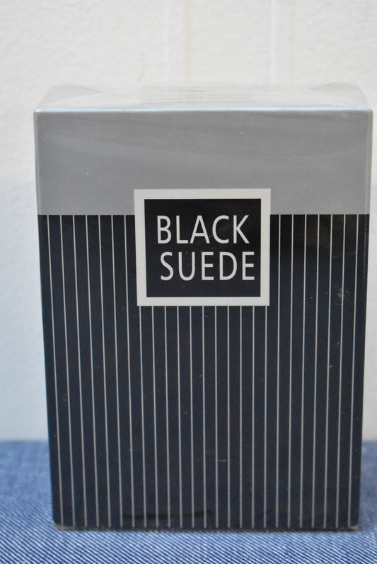 Rare vintage Black Suede after shave lotion (unopened), in stripe branded box