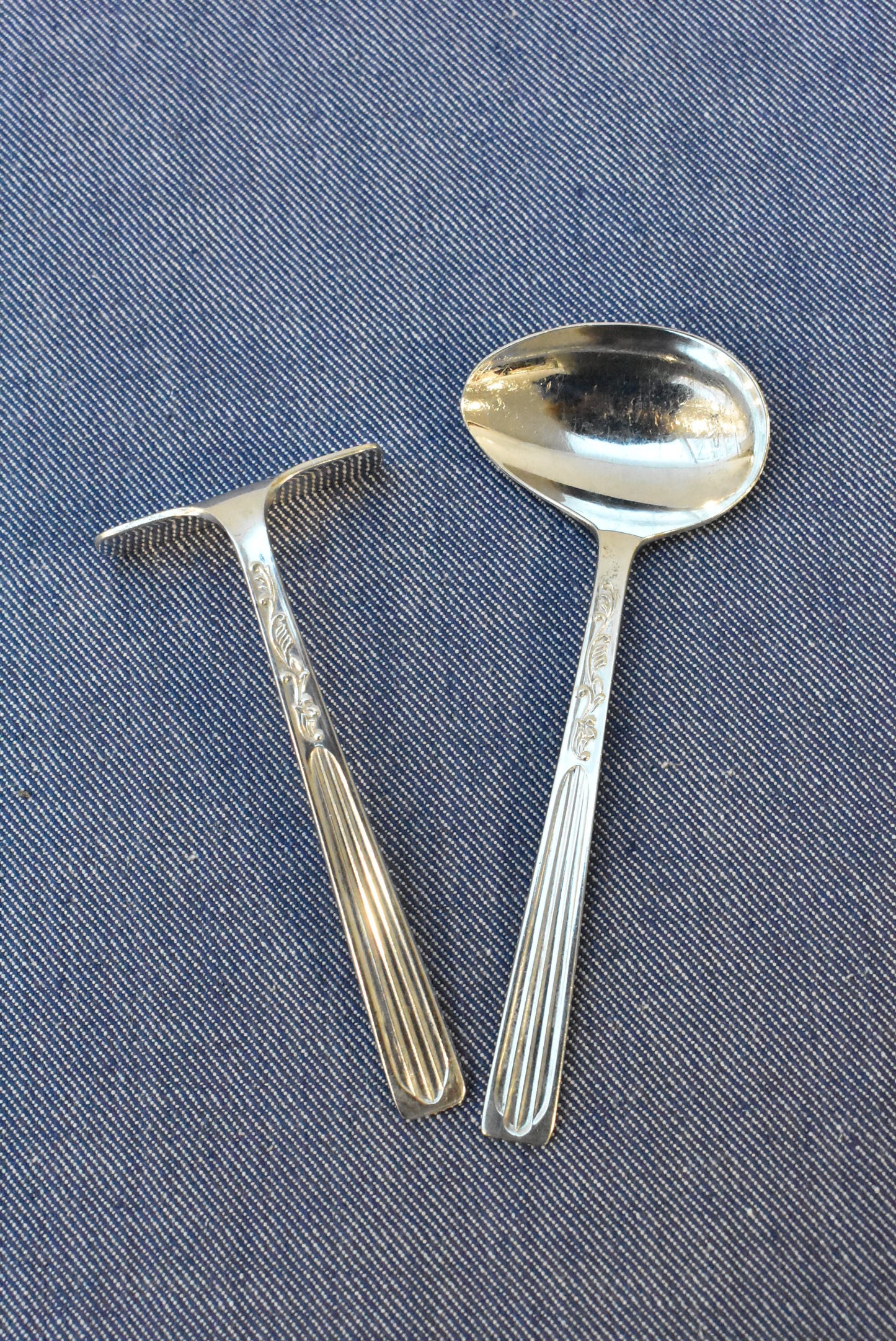 Silver Pride, children's feeding spoon and pusher