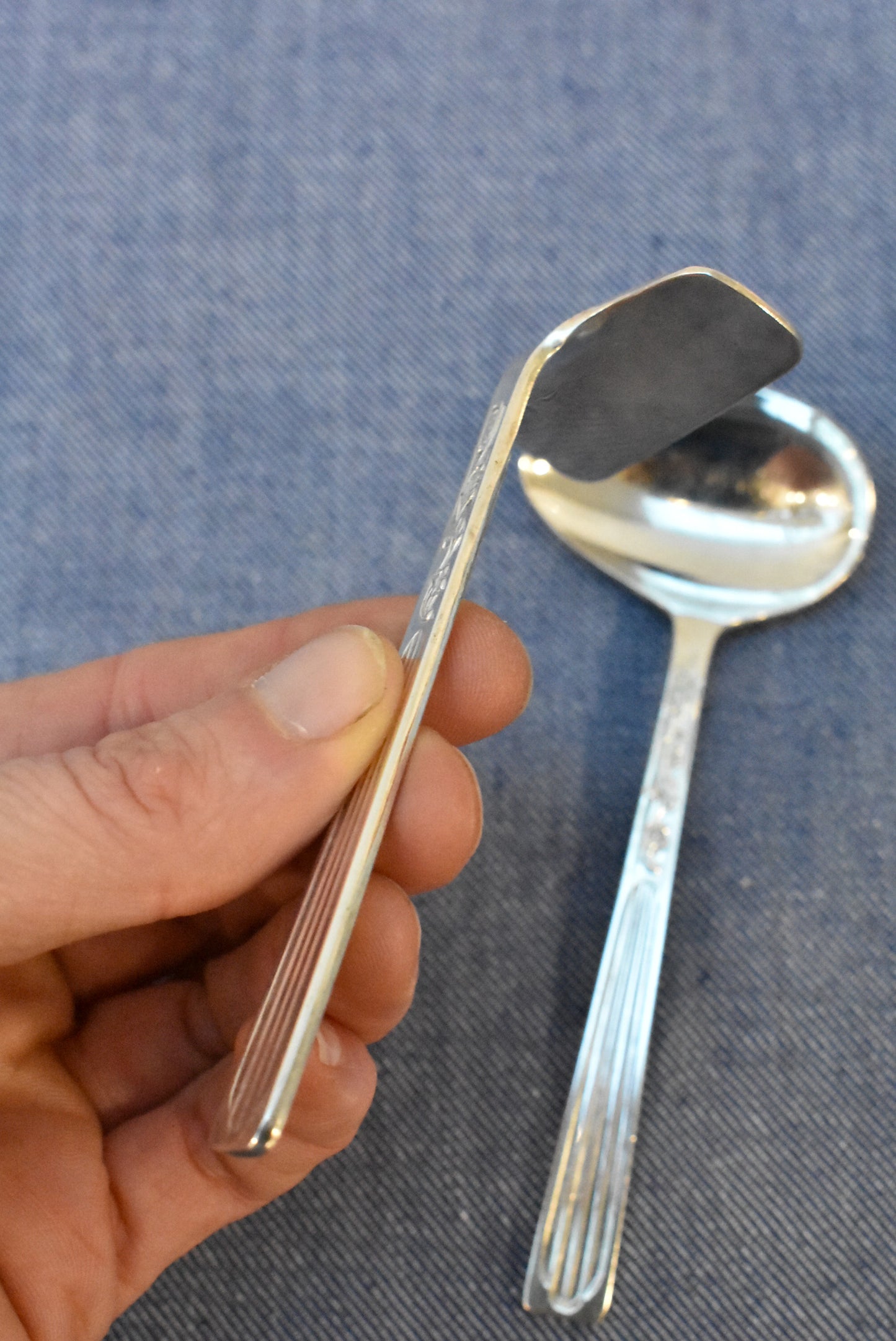 Silver Pride, children's feeding spoon and pusher