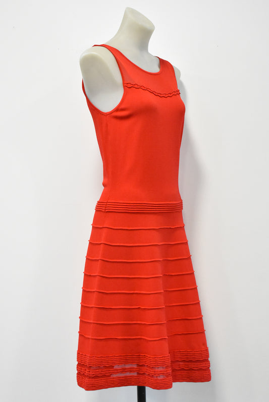 Lauren red knit dress, M