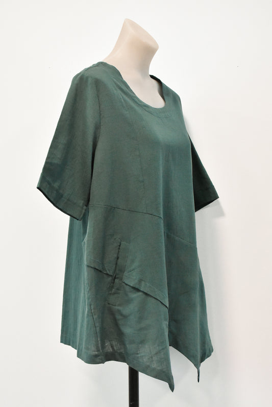 Misslook linen-look top with pockets, L