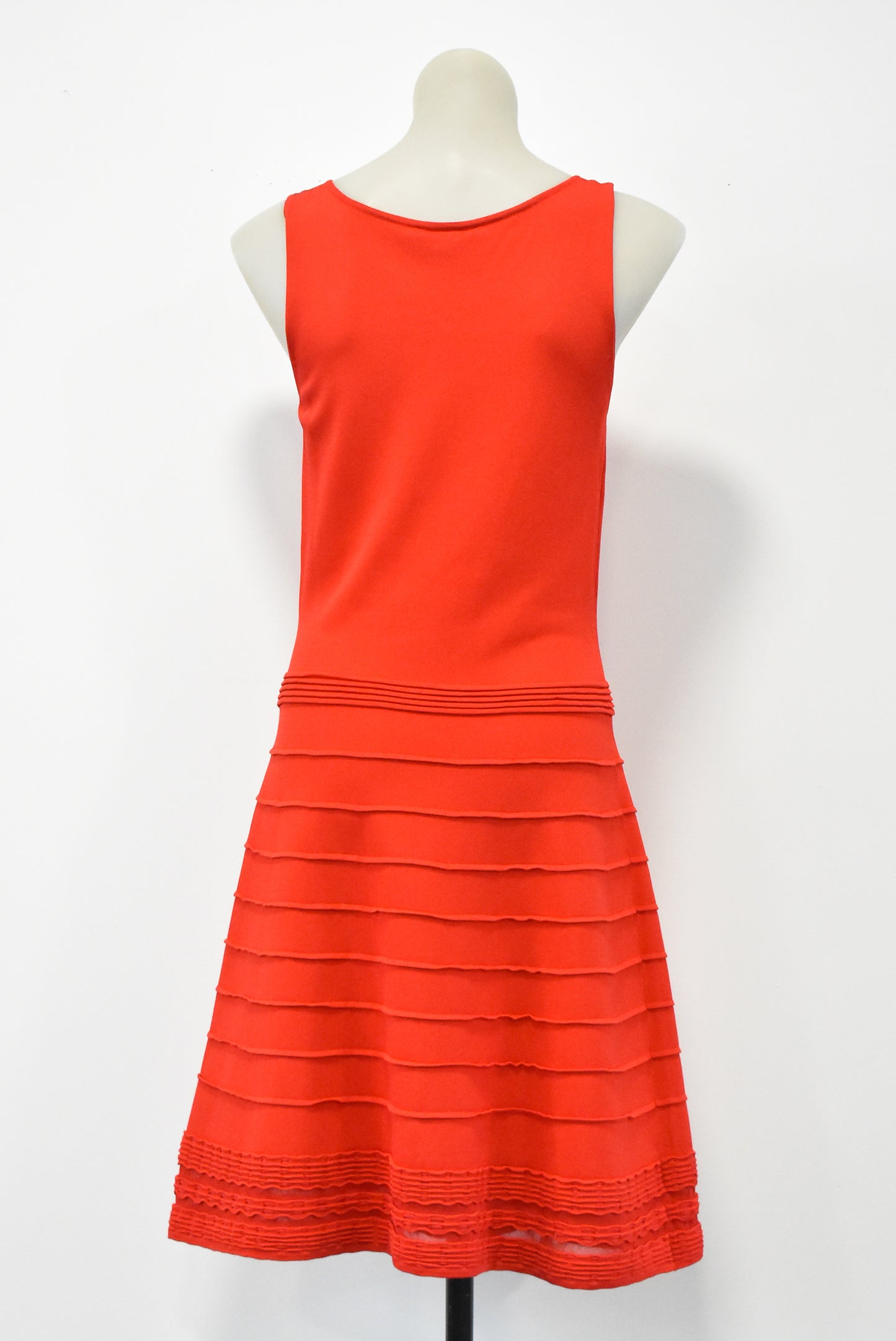 Lauren red knit dress, M