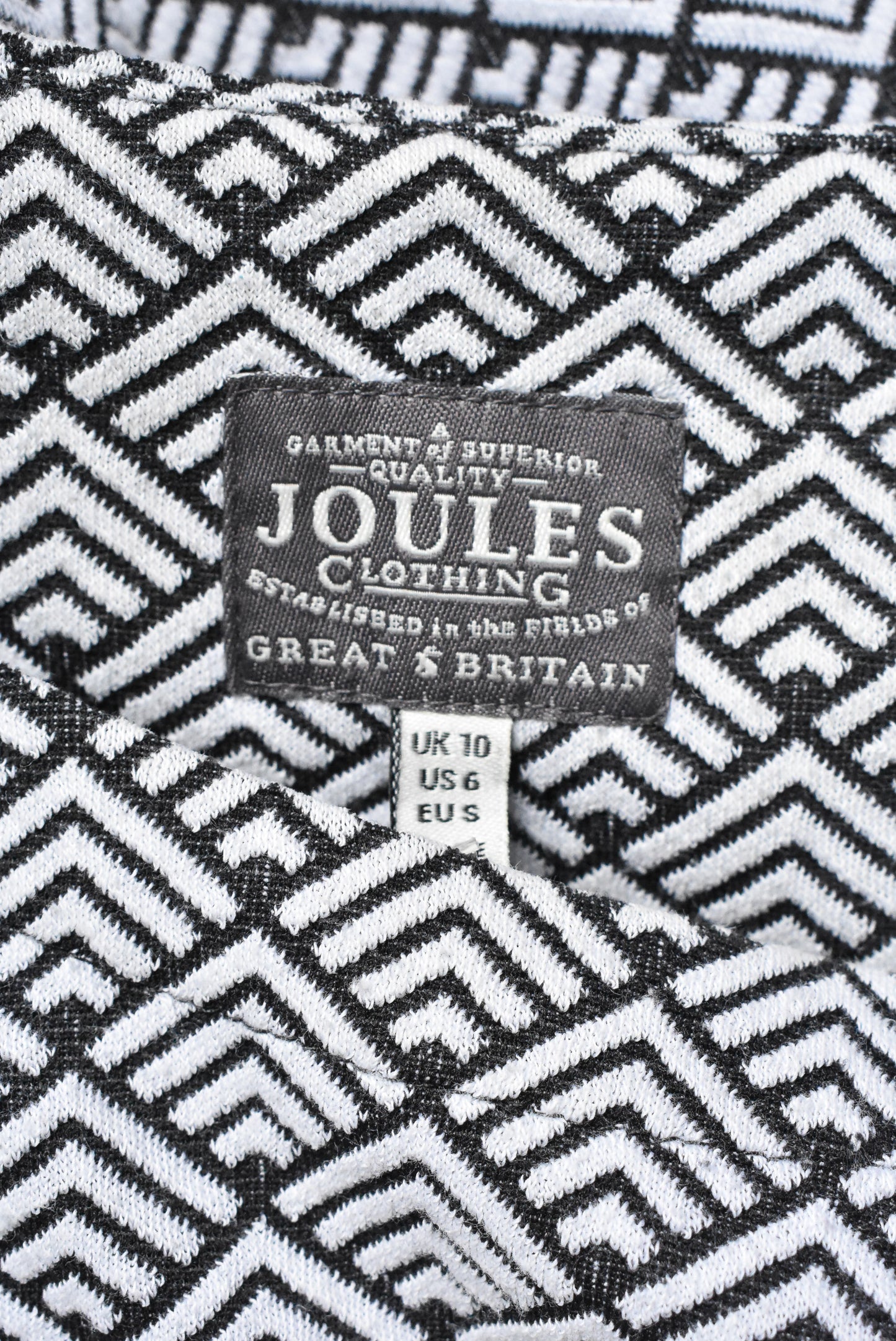 Joules chevron patterned dress with pockets, 10