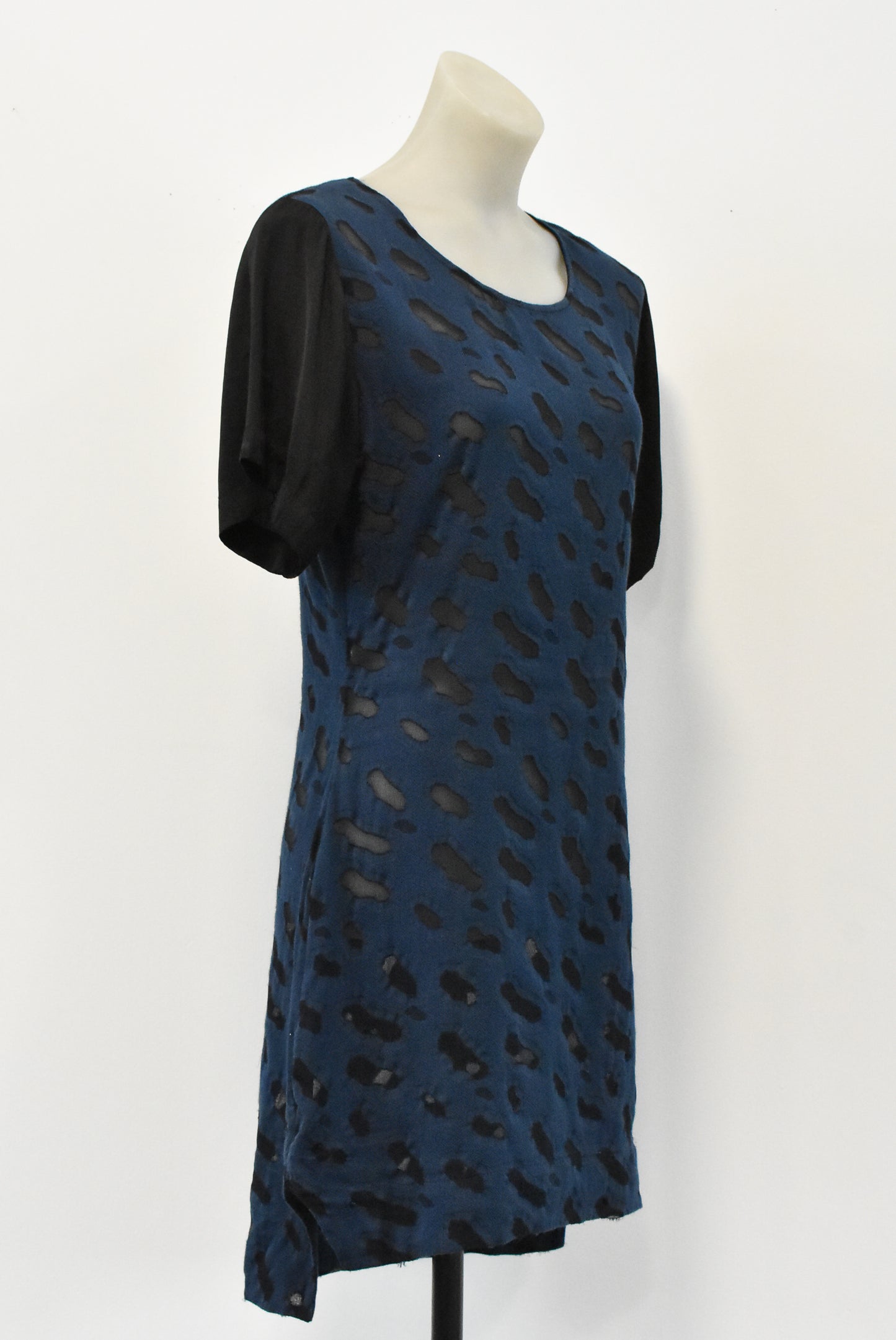 Moochi blue & black dress, L