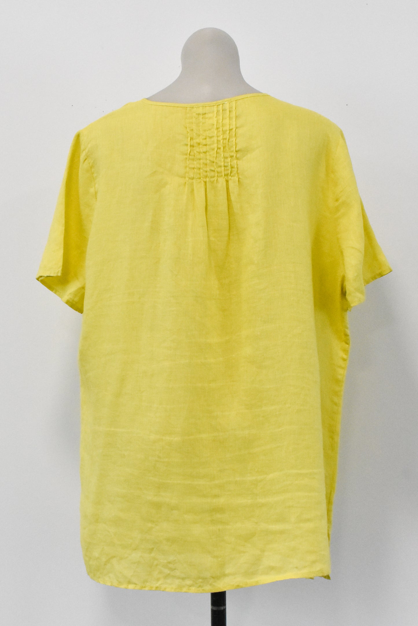Yellow linen top, XL