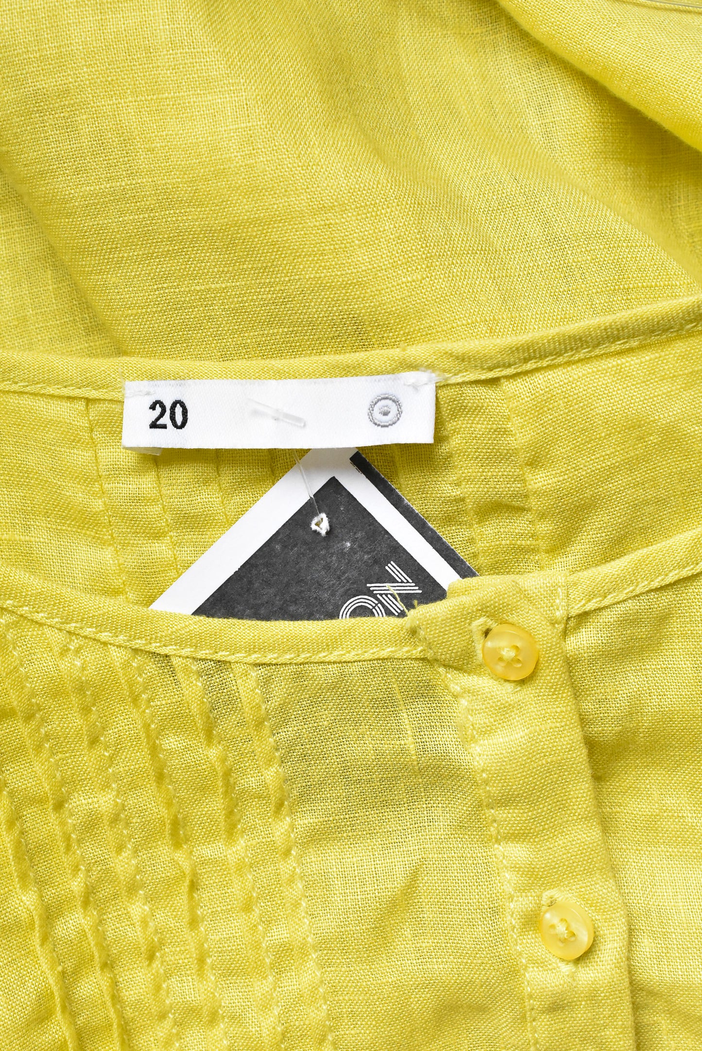 Yellow linen top, XL
