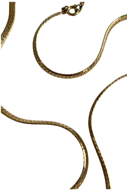 Gold plated S-chain necklace