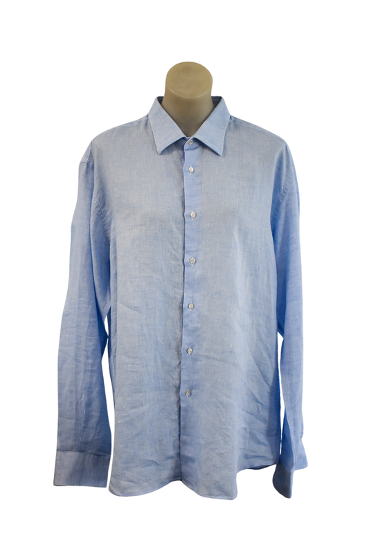 Beautiful blue linen shirt, XL