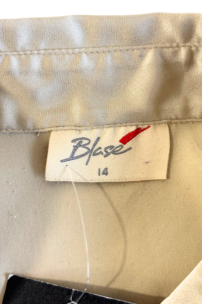 Blase vintage NZ made satin blouse, 14