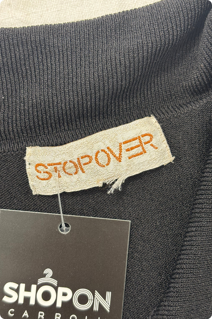 Stopover black knit blouse, M