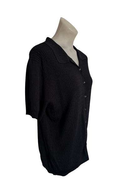 Stopover black knit blouse, M