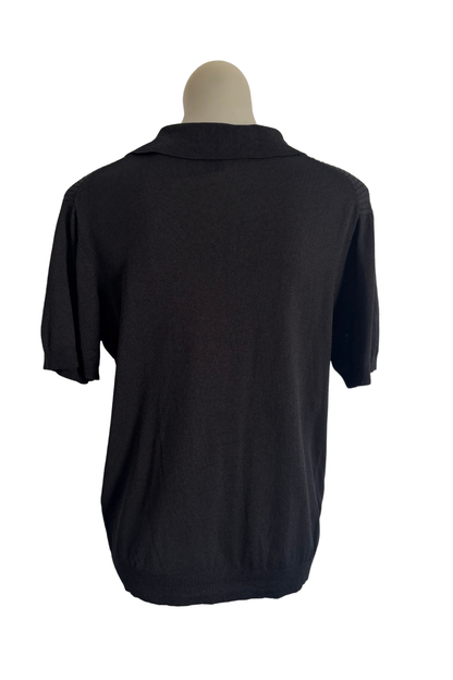 Stopover black knit blouse, M