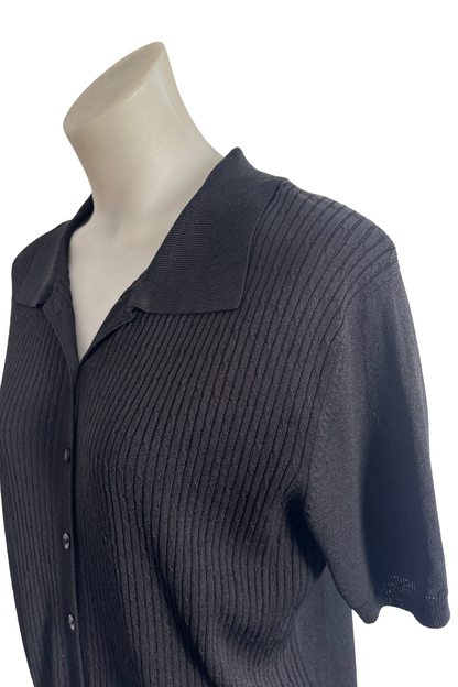 Stopover black knit blouse, M