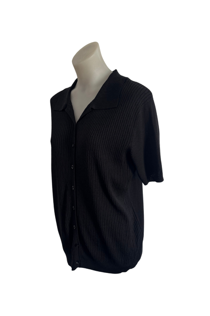 Stopover black knit blouse, M