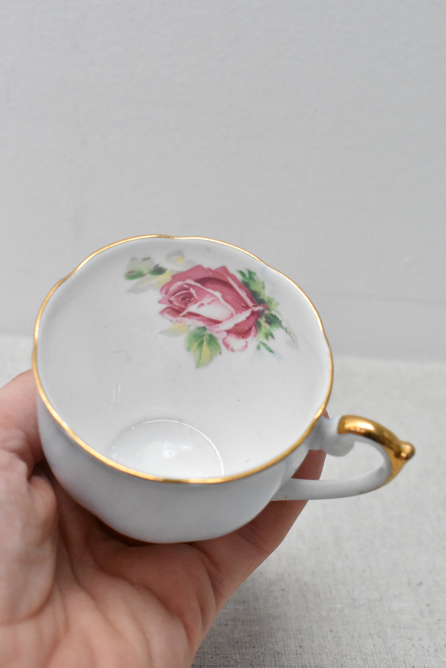 Queen Anne little cup and saucer duo, 4965