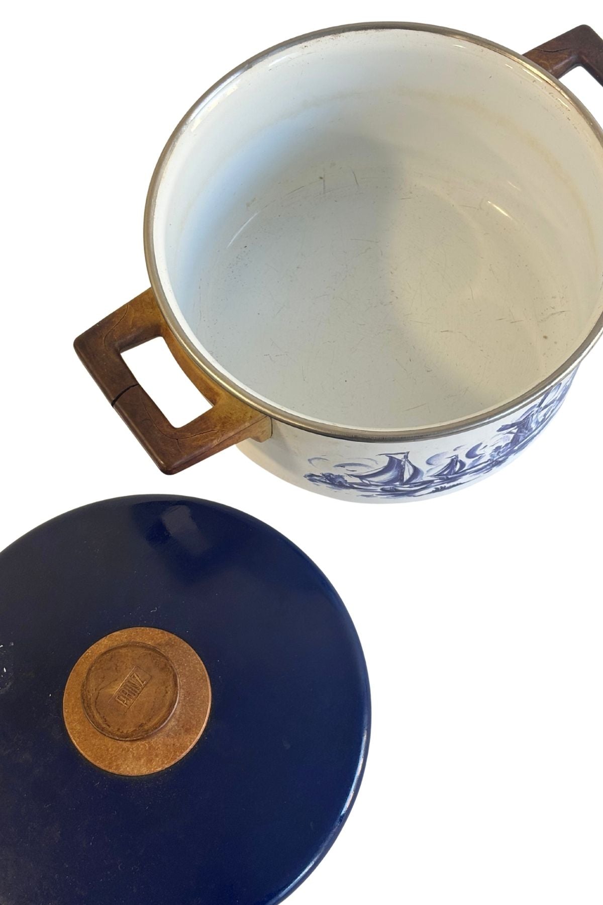 PRINZ vintage German enamel lidding pot