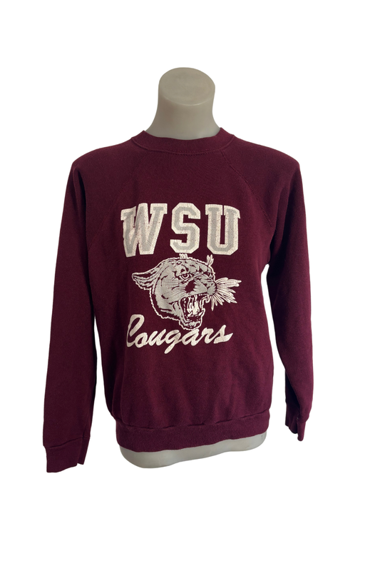 WSU cougar's vintage crewneck, S
