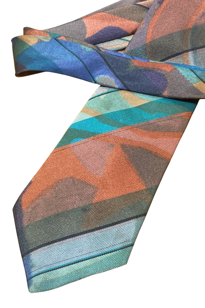Bottinelli Italy retro patterned tie