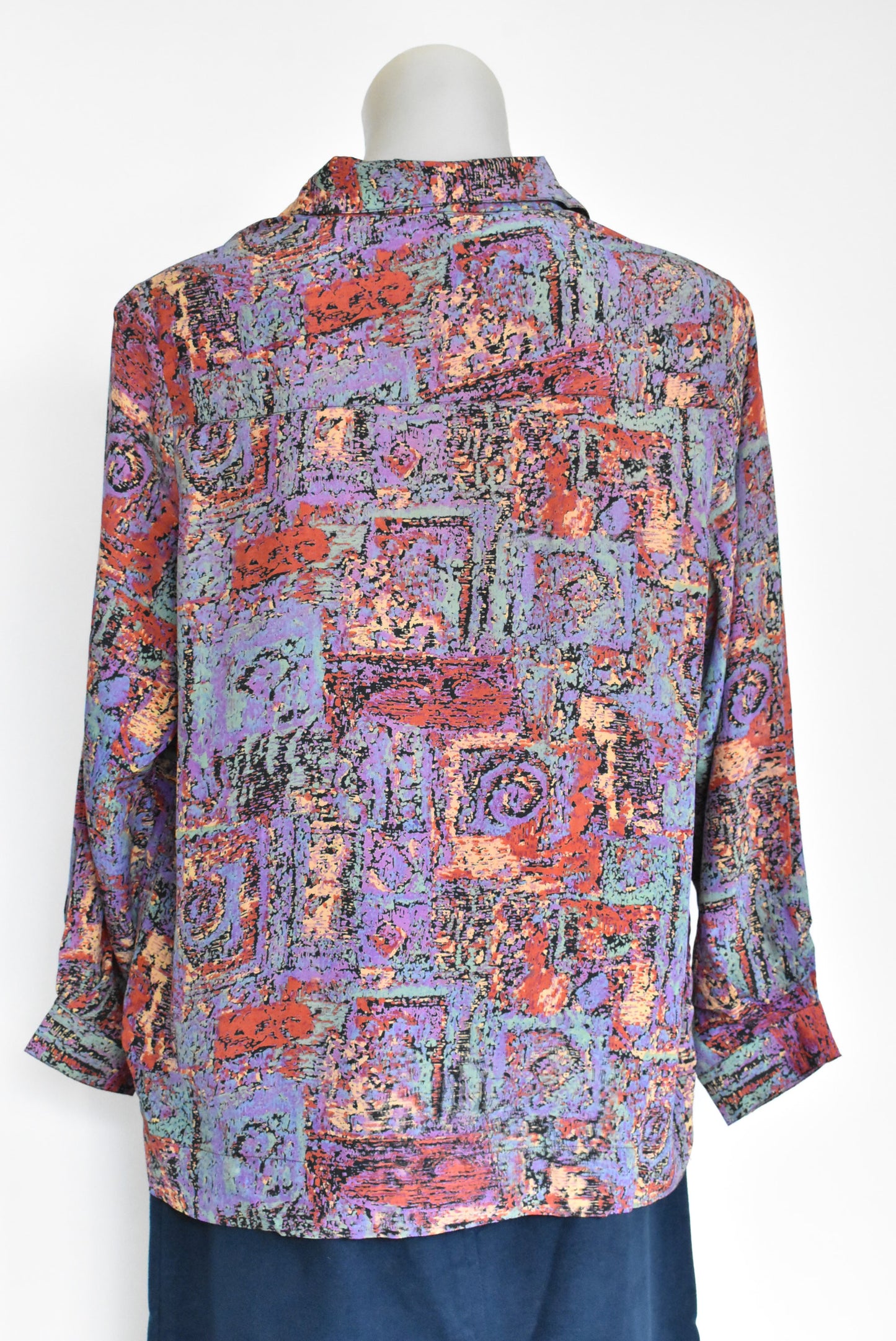 Eves St Clair retro silk shirt, M/L
