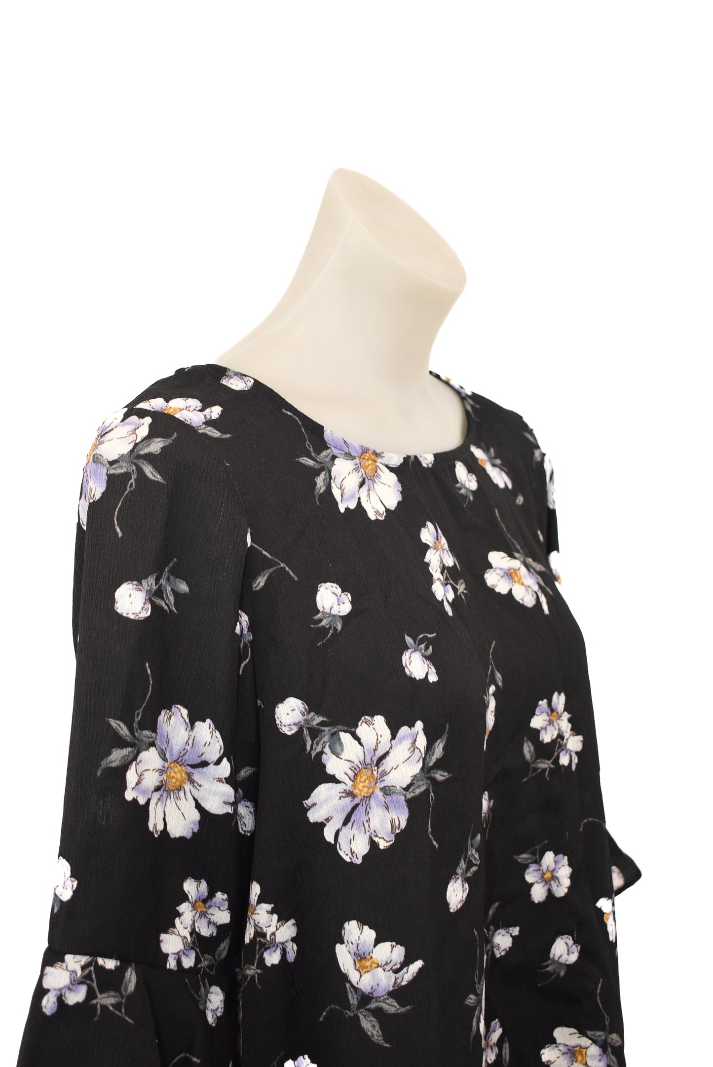 Seeking Lola Black Floral Print Top, 10