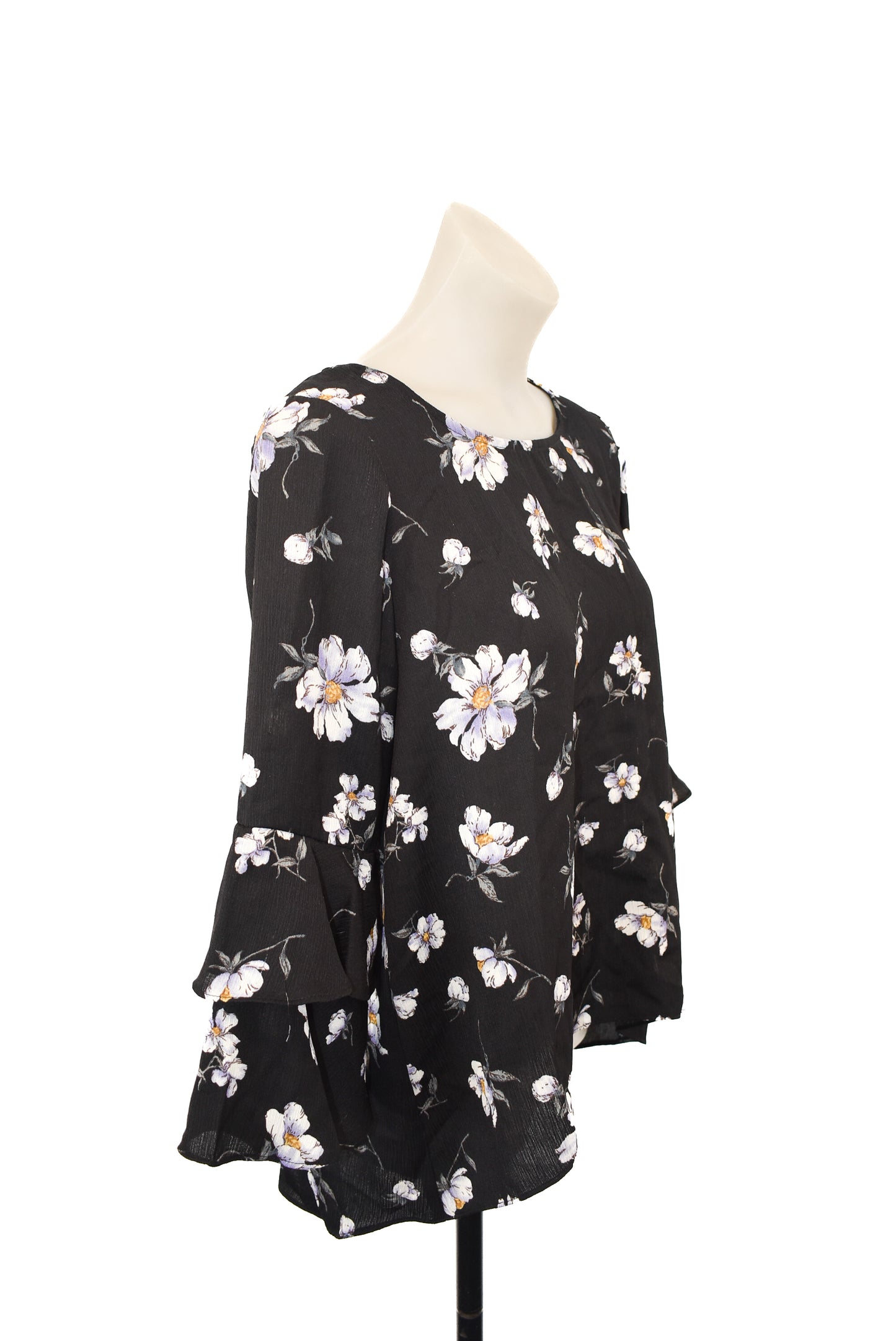 Seeking Lola Black Floral Print Top, 10