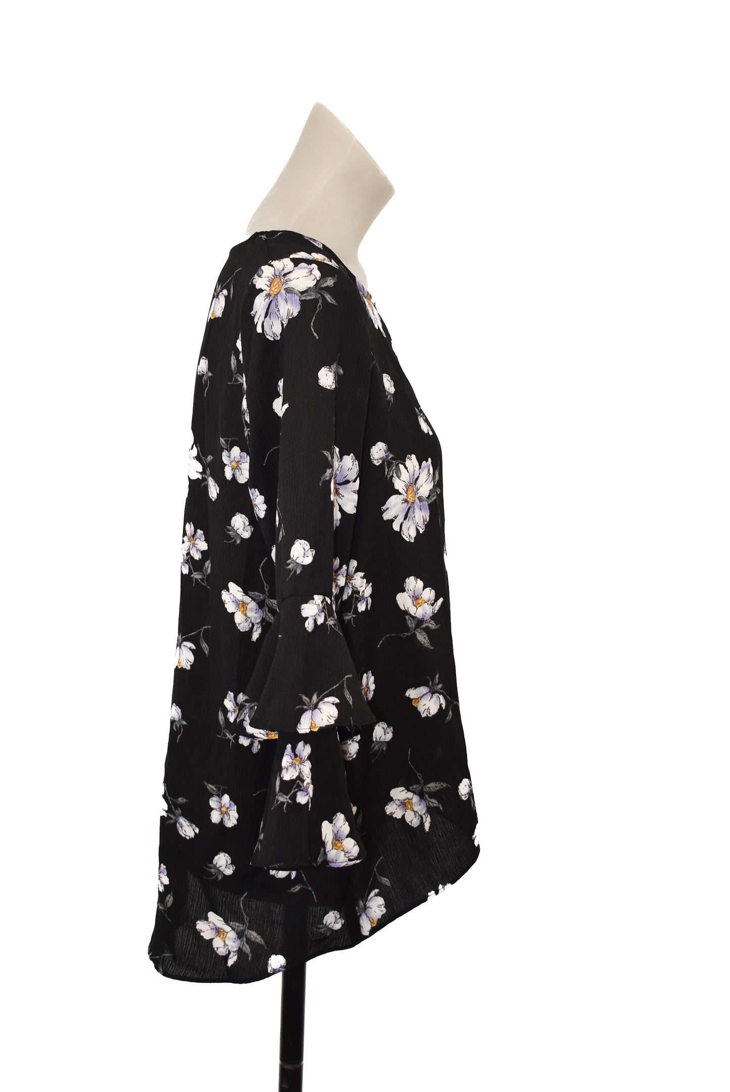 Seeking Lola Black Floral Print Top, 10