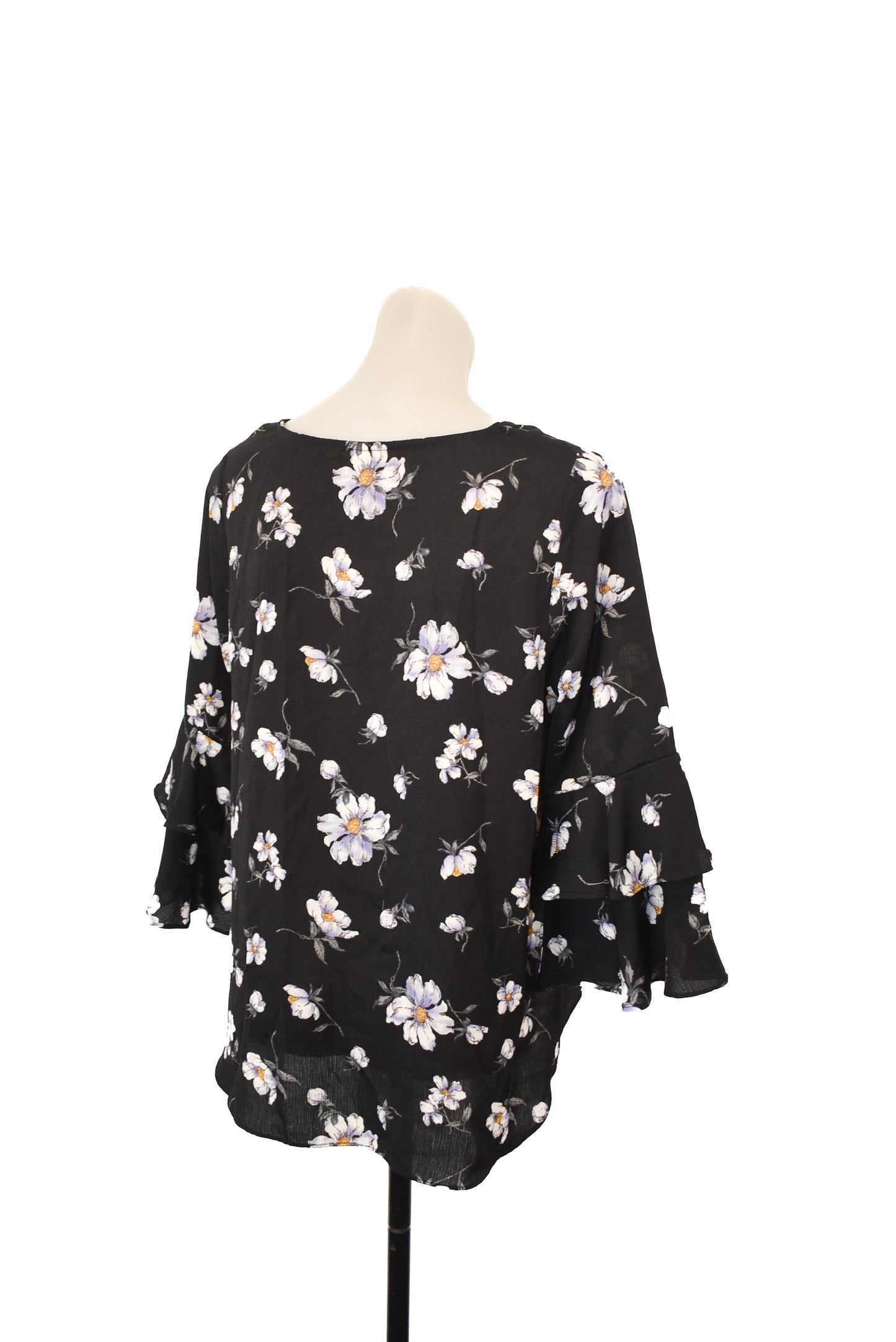 Seeking Lola Black Floral Print Top, 10