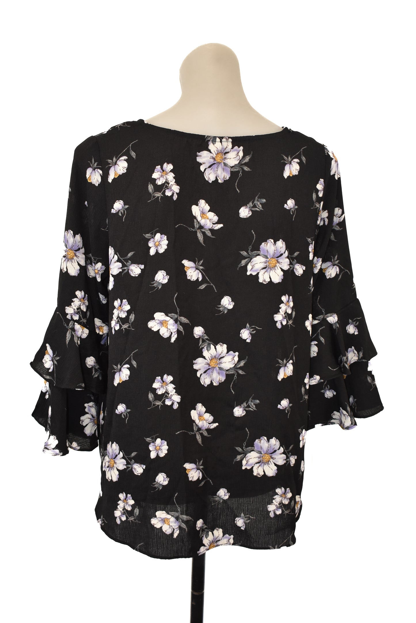 Seeking Lola Black Floral Print Top, 10