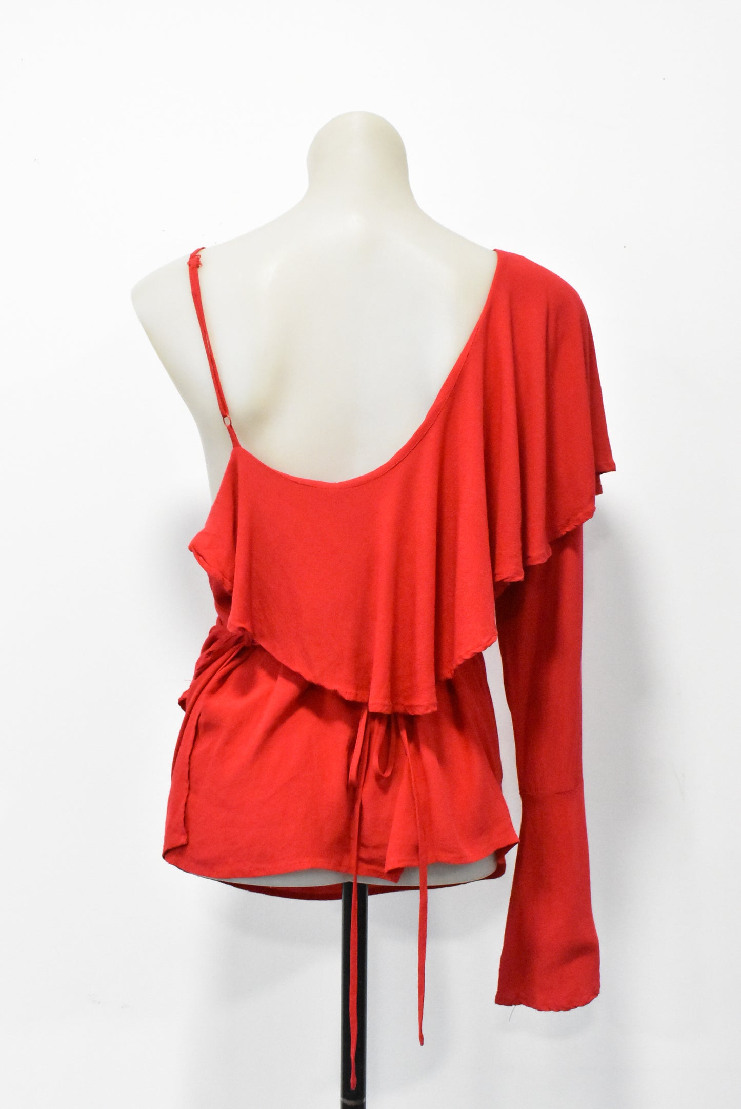 COOP red wrap top, size L