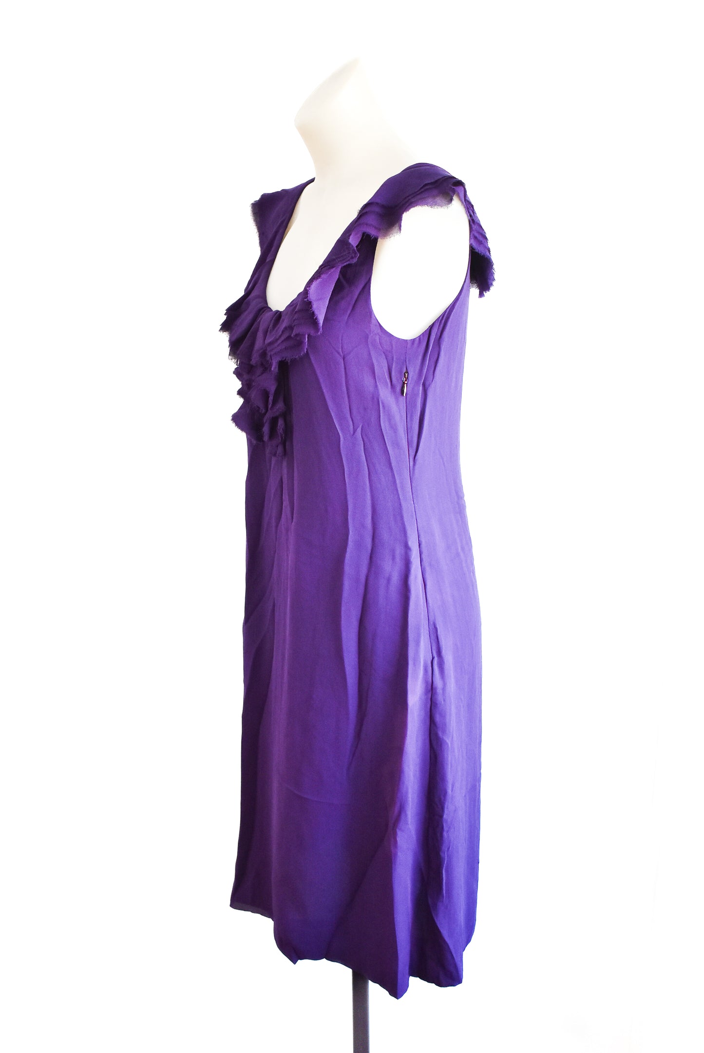 Beth Ellery purple frilly-neck dress, 10