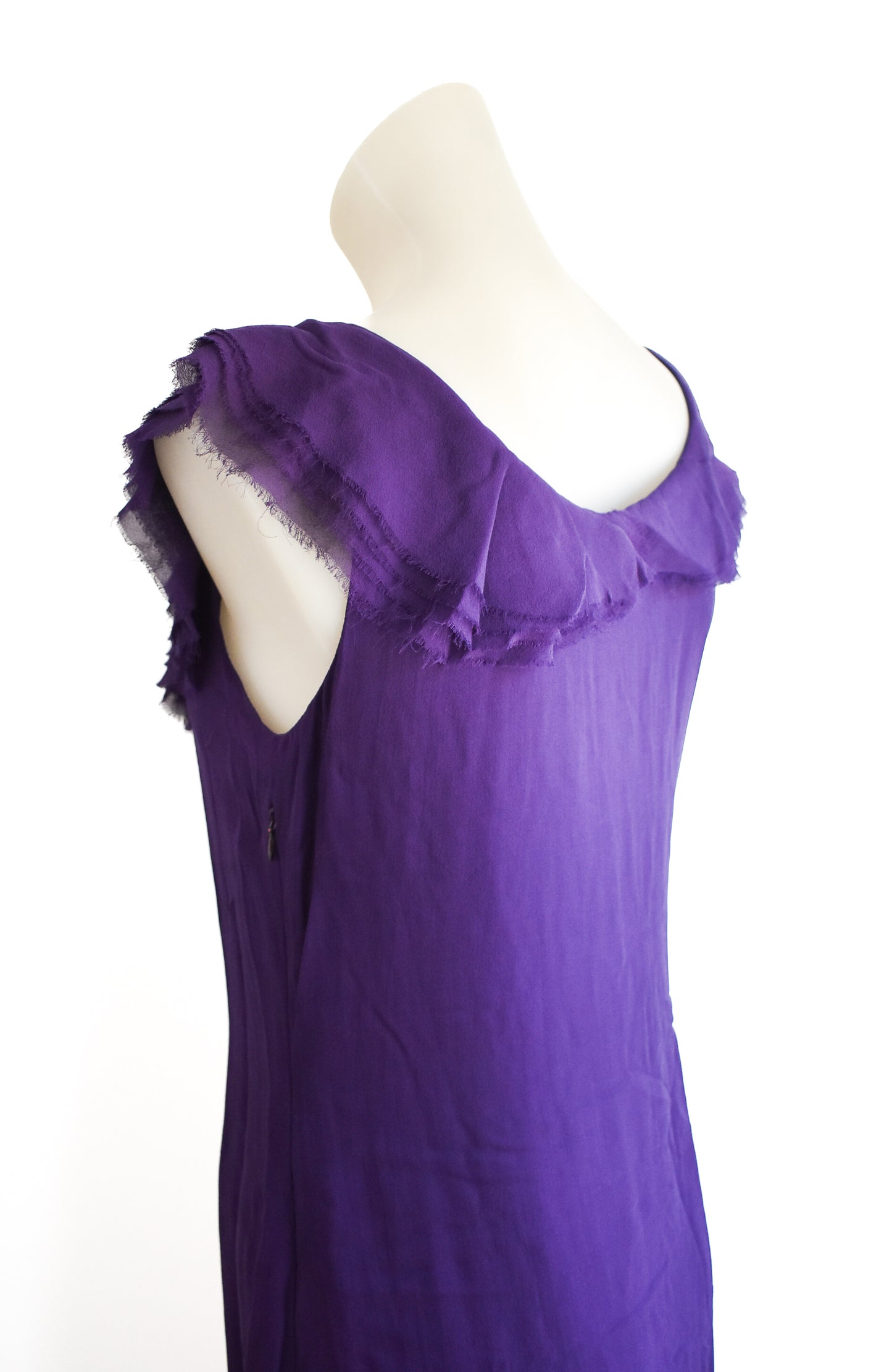 Beth Ellery purple frilly-neck dress, 10