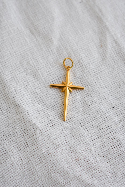 18ct gold cross pendant