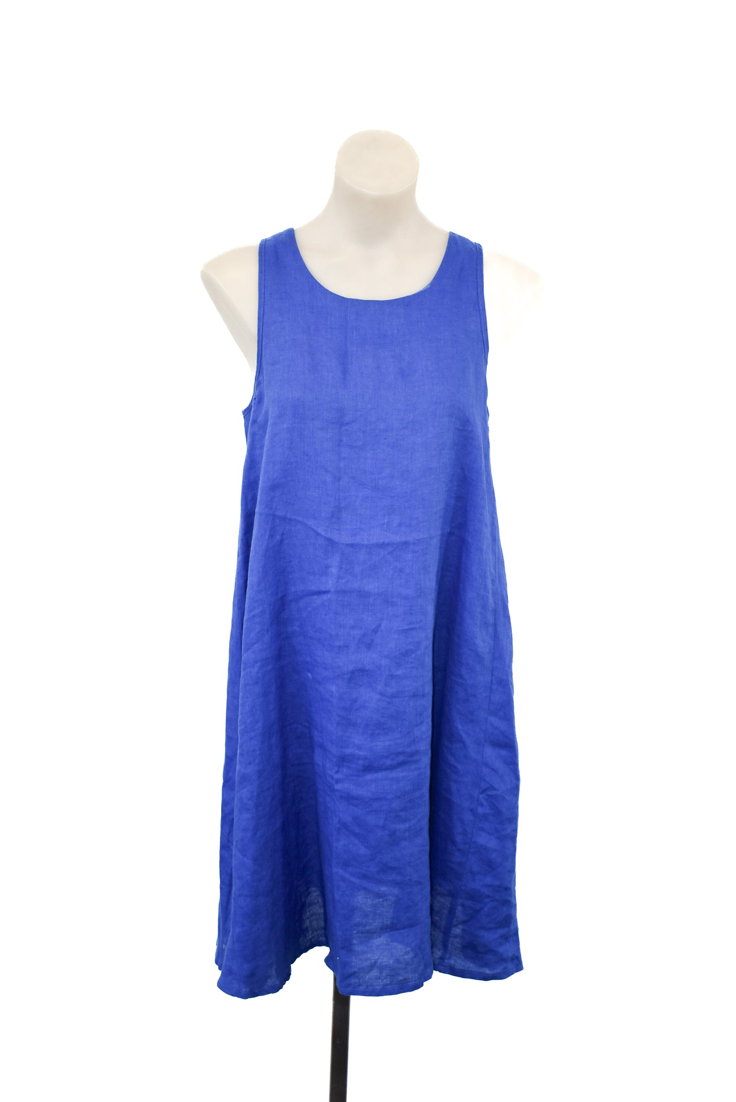 Zest 100% linen blue midi dress, 10