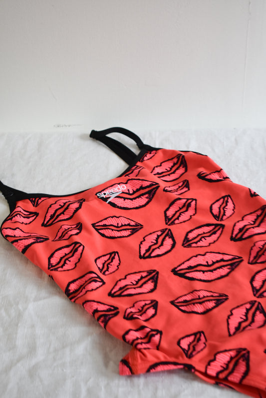 Speedo red lips full piece togs, 10