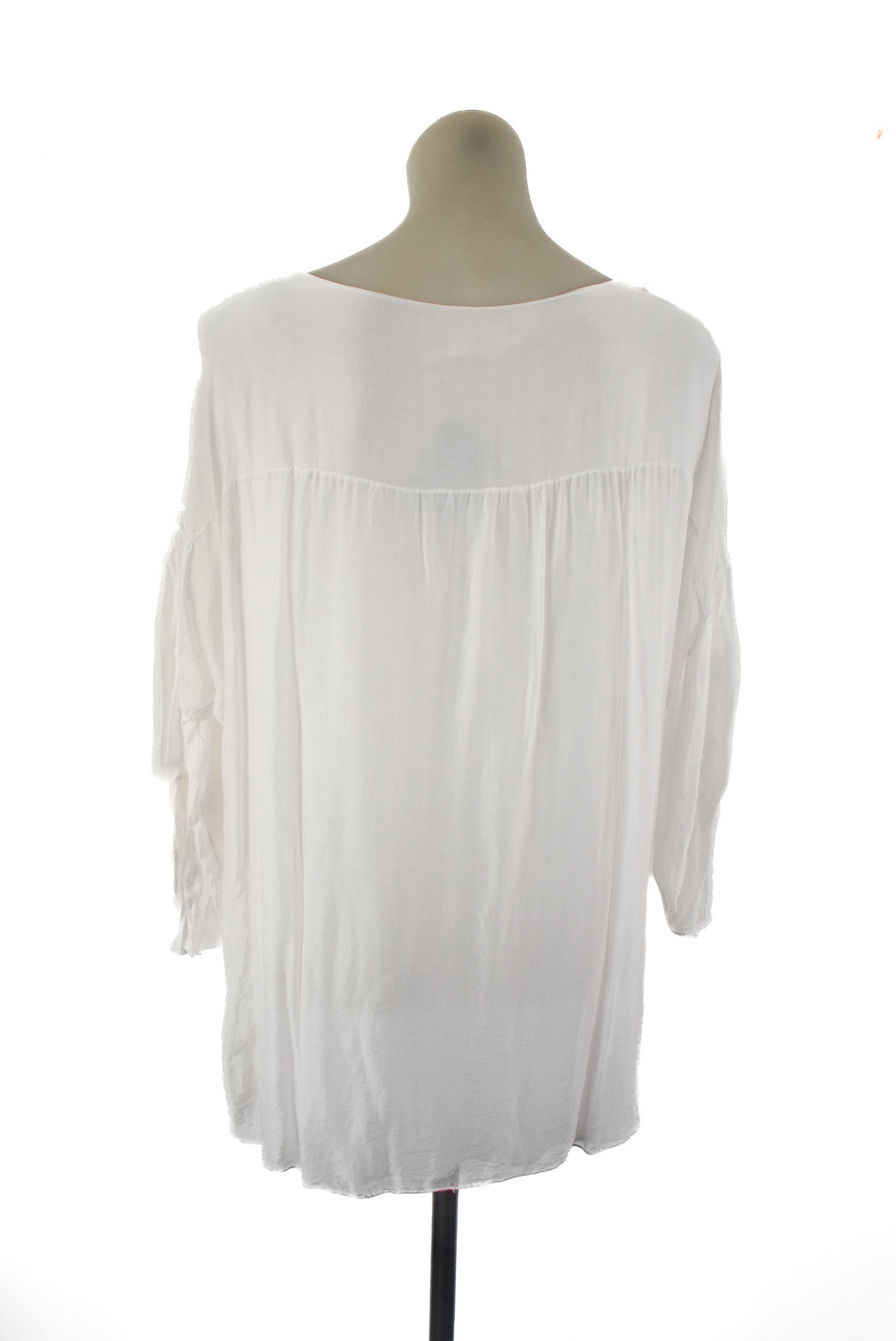 Italian Affair gorgeous sequin embroidered flowy blouse, L