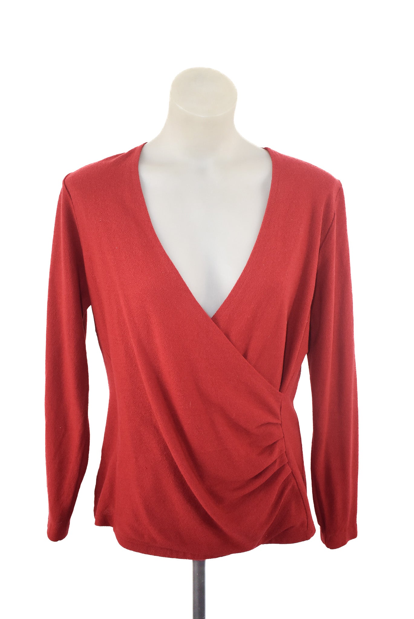 Version NZ Made merino wrap blouse, 16