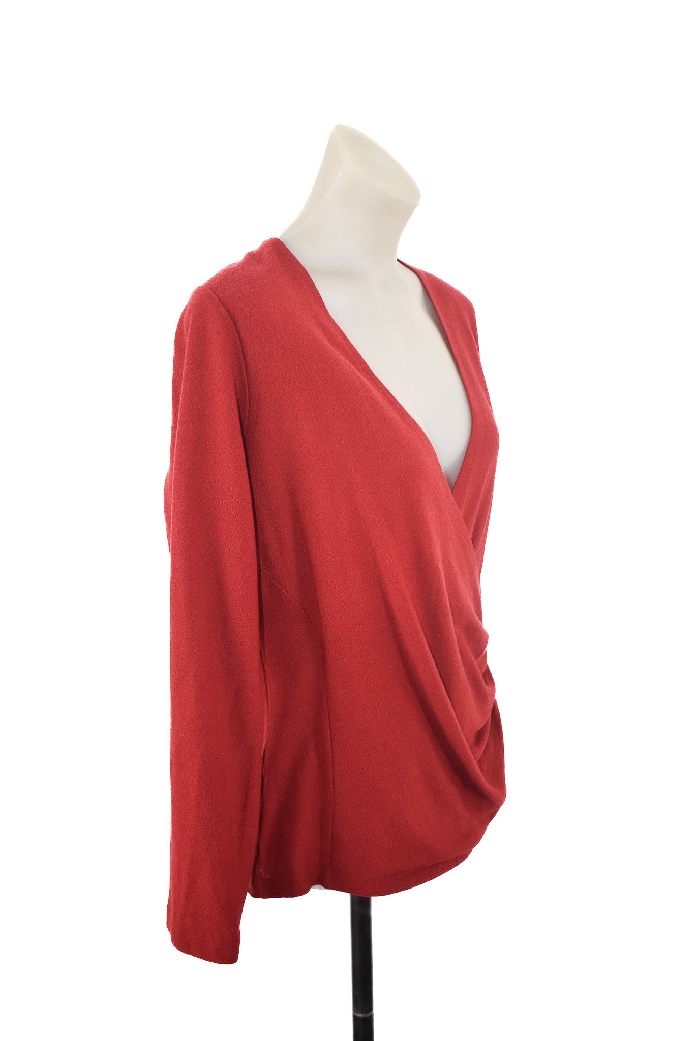 Version NZ Made merino wrap blouse, 16