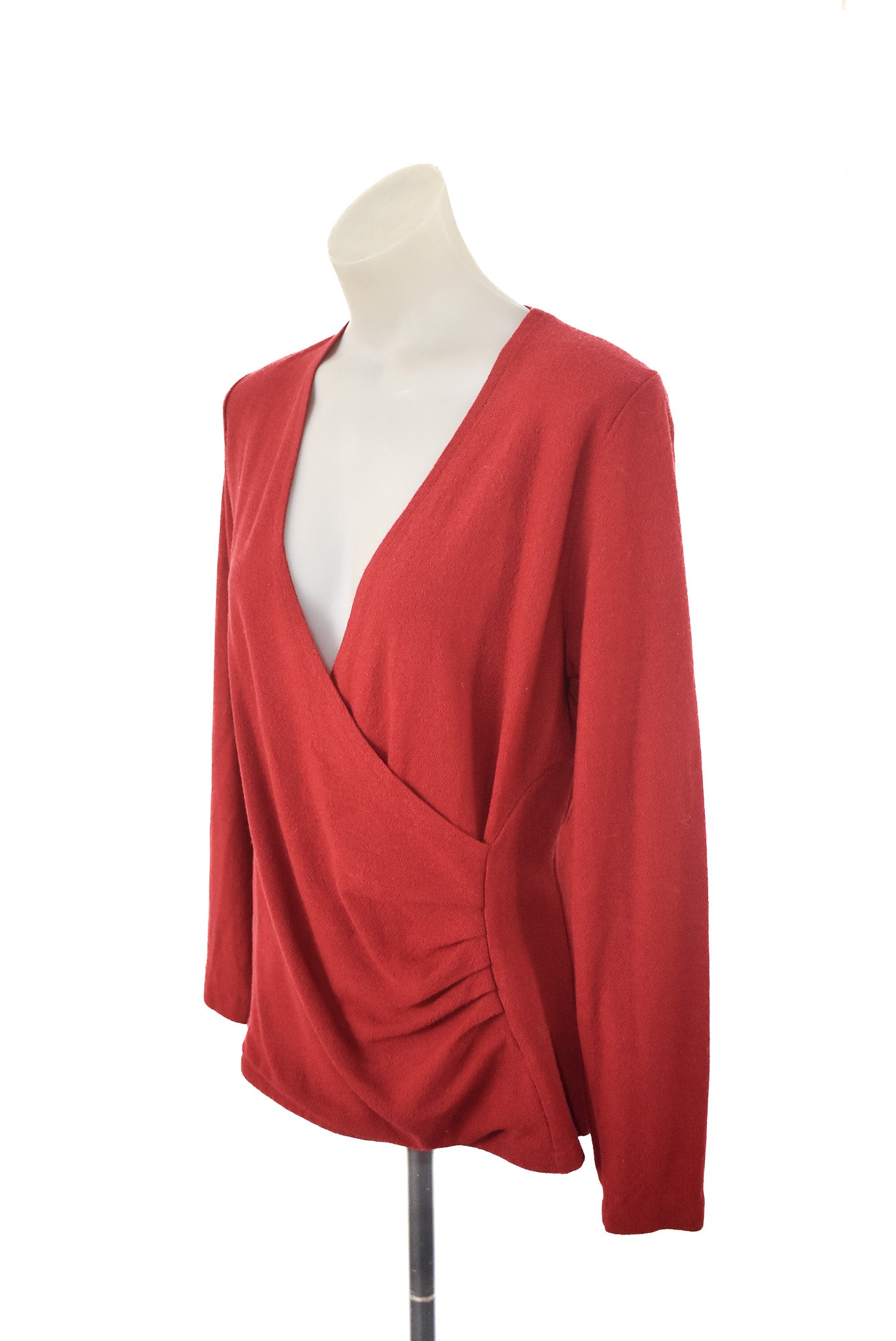 Version NZ Made merino wrap blouse, 16