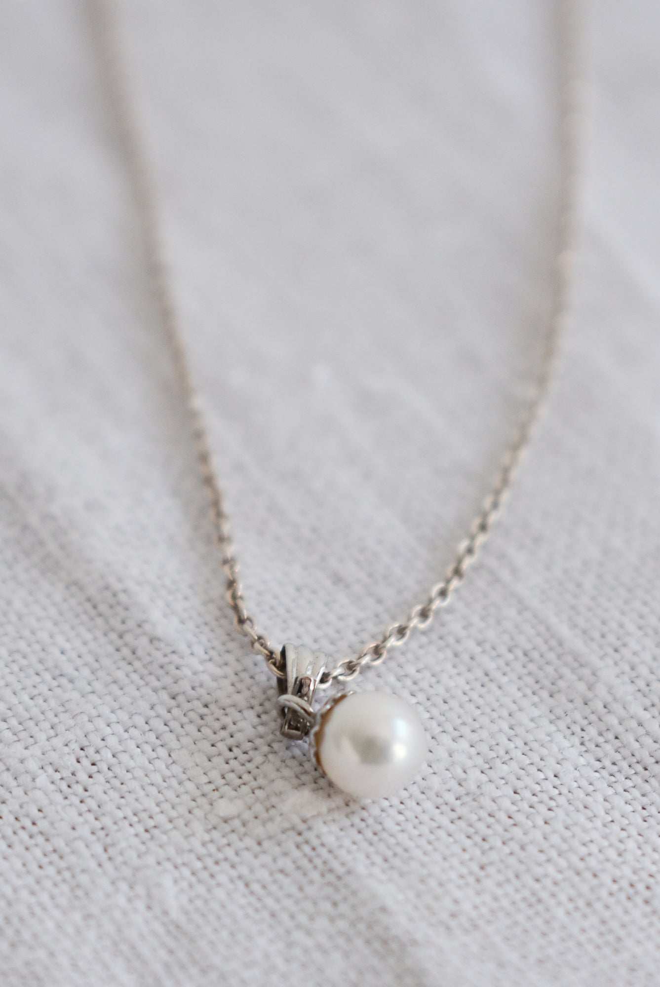 925 Silver & pearl necklace