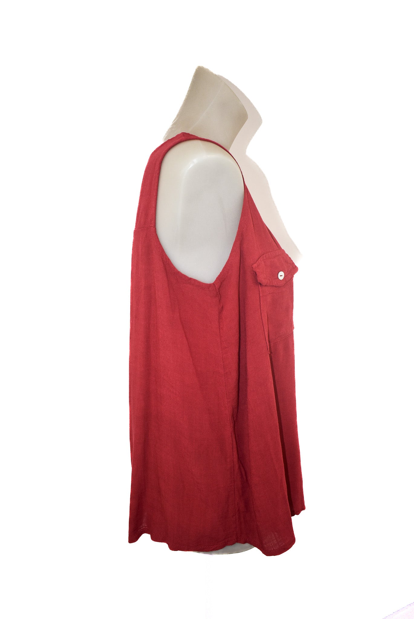 Viscose button up tank top