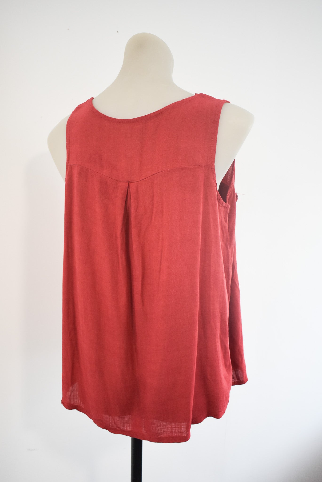 Viscose button up tank top