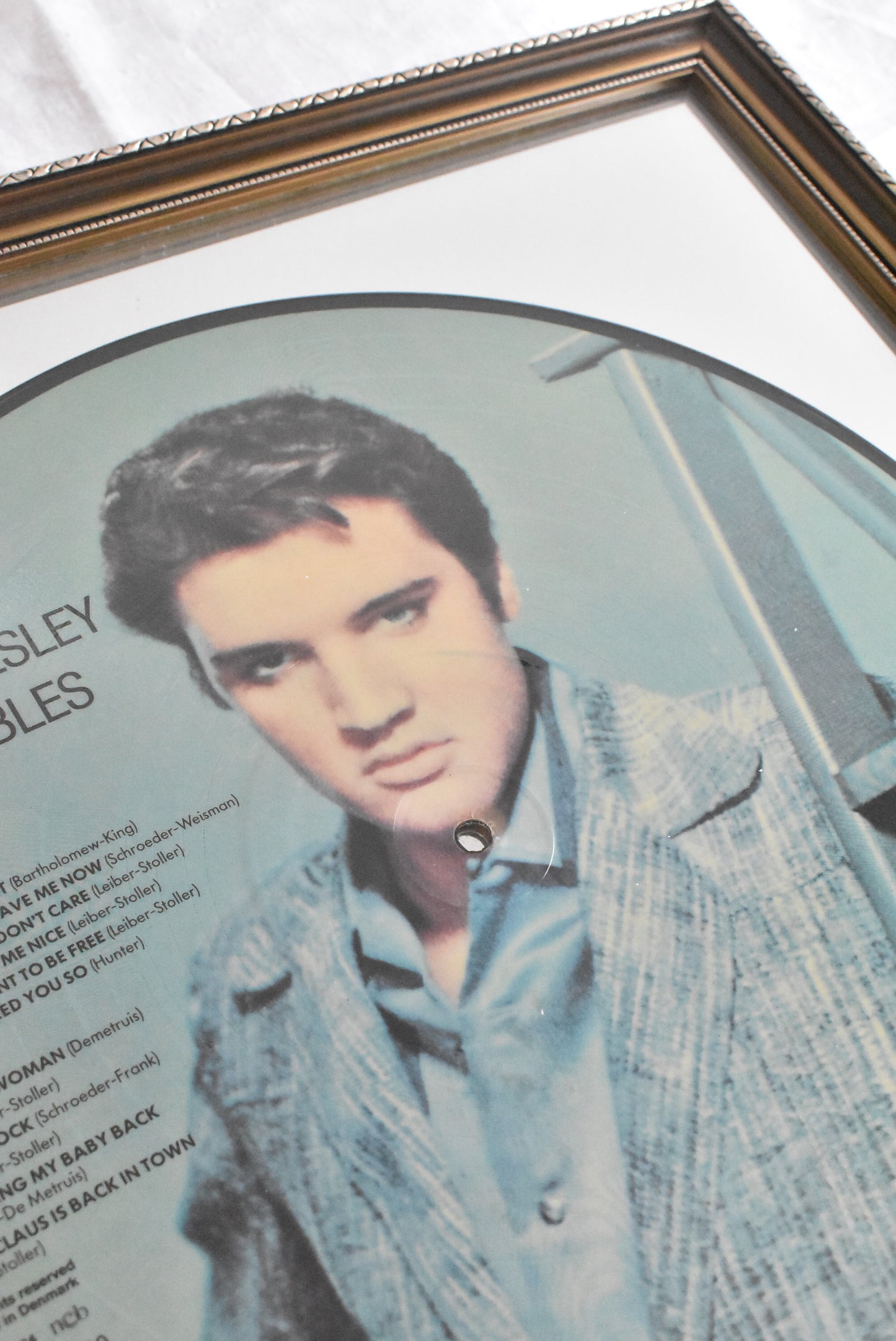 Elvis Presley framed Troubles record