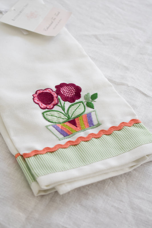 Bittersweet Inn embroidered tea towel set