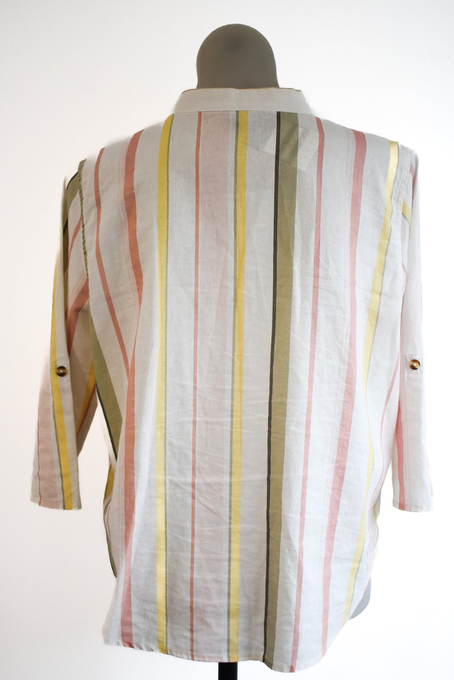 Twin Lakes striped linen blouse, 14