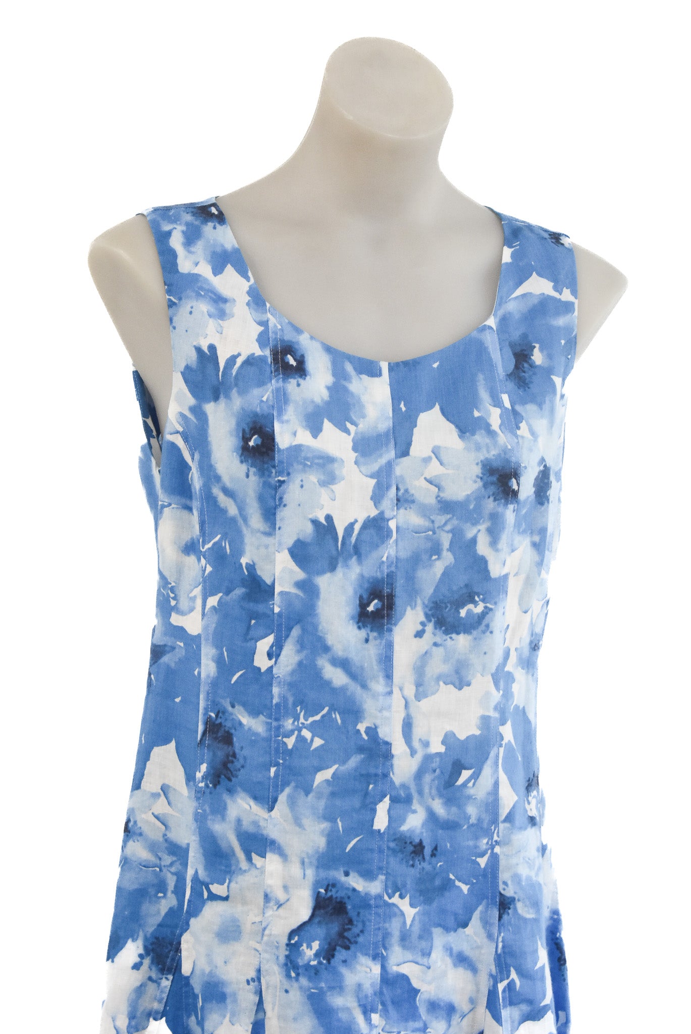 The Clothing Company blue floral linen dress, 10