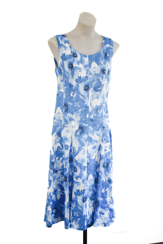 The Clothing Company blue floral linen dress, 10