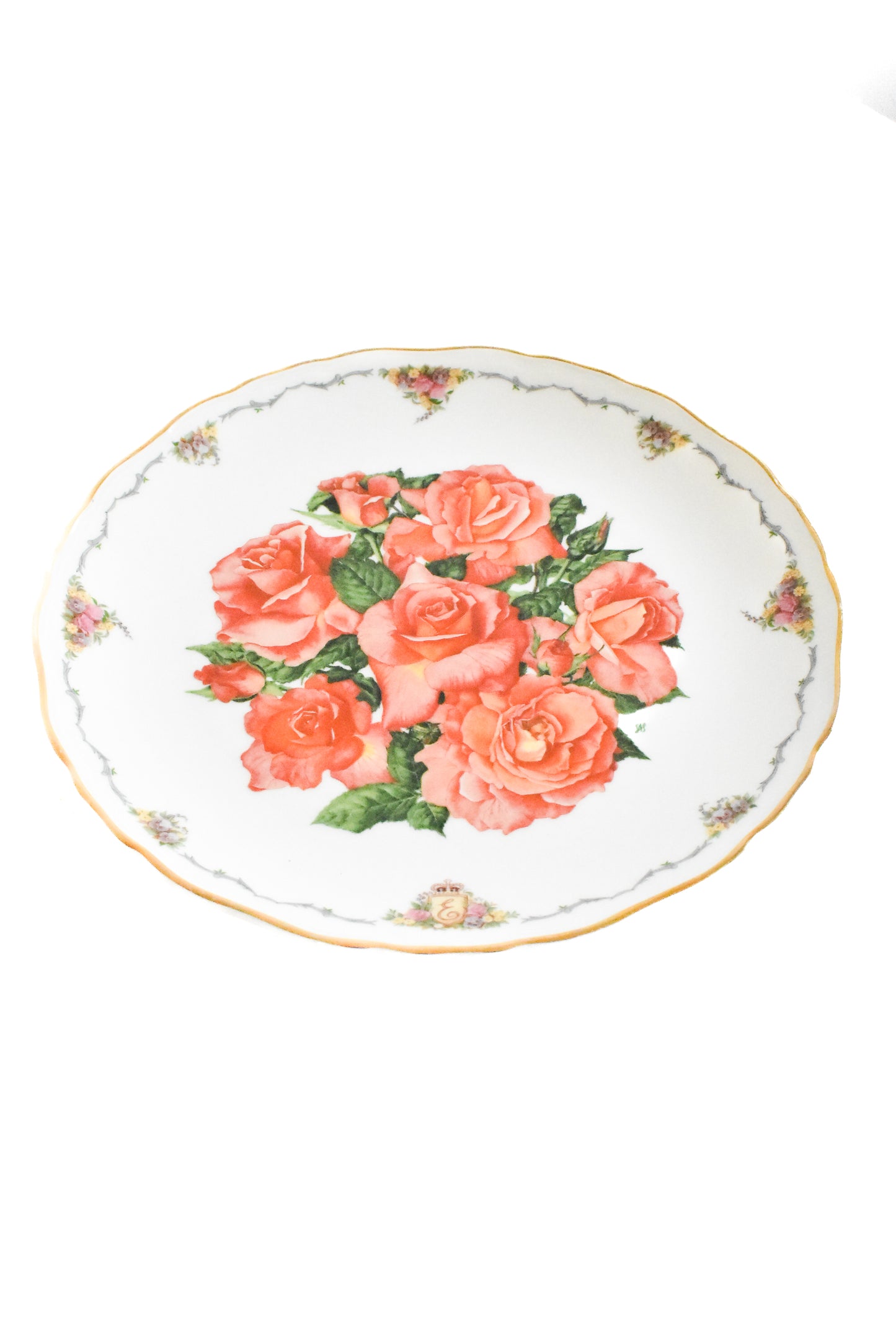 Vintage Royal Albert Bone China 'Elizabeth of Glamis' Plate, Queen Mothers Favourite Flower Collection