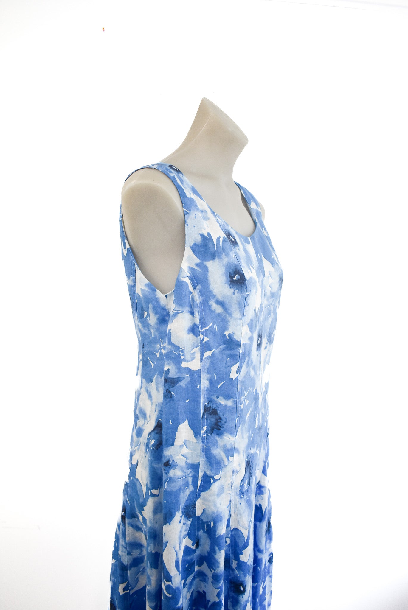 The Clothing Company blue floral linen dress, 10